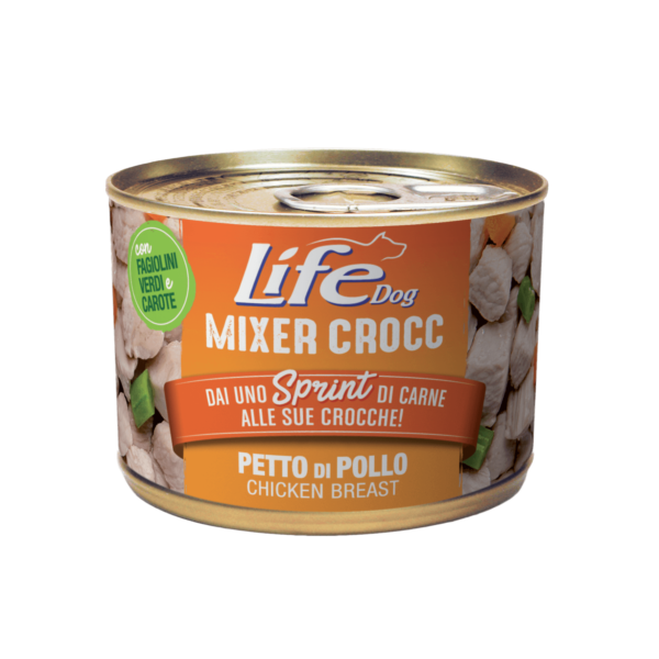 Life Mixer Crocc Petto di Pollo con Fagiolini Verdi e Carote 150g